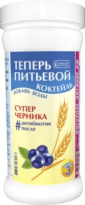 Питьевой коктейль «Суперчерника», 350 гр, Сибирская клетчатка