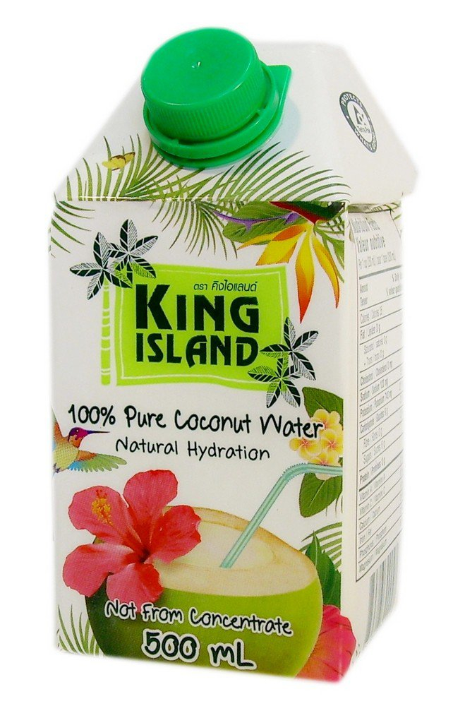 100 % Кокосовая вода без сахара, 500 мл, KING ISLAND