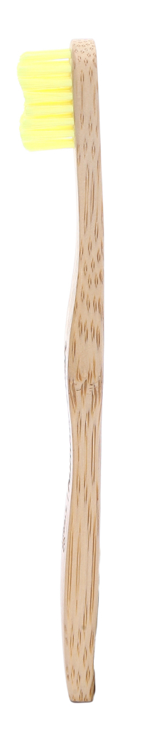 Детская зубная щетка из бамбука, желтая, ультрамягкая, HUMBLE