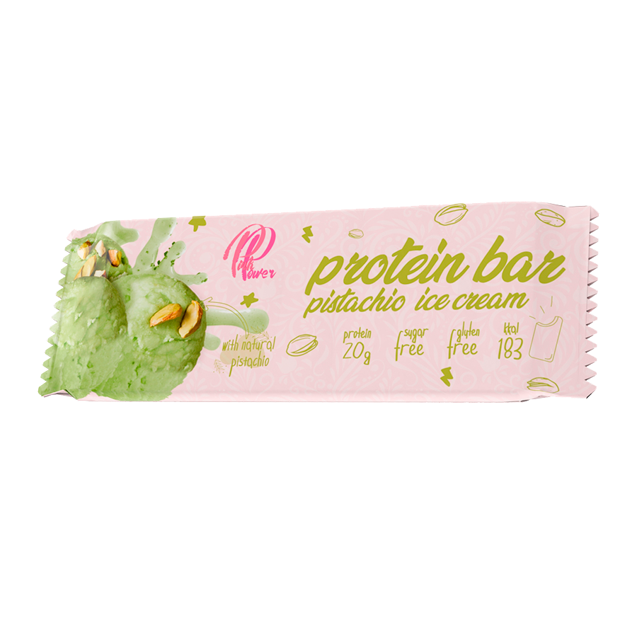 Протеиновые батончики PROTEIN BAR, Фисташковое мороженое, 60 г*10шт, PinkPower