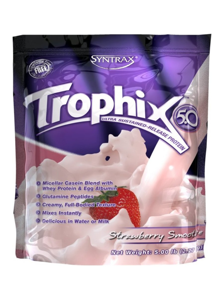 Мультикомпонентный протеин Trophix, вкус «Клубника», 2.3 кг, SYNTRAX