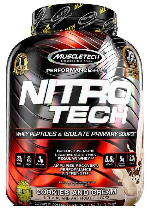 Nitro-Tech Performance, вкус печенье-крем, 1,8 кг, MuscleTech