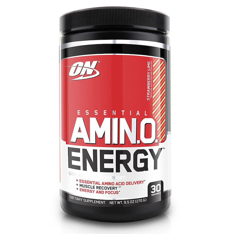 Аминокислотный комплекс, Essential Amino Energy, вкус «Клубника и лайм», 300 гр, OPTIMUM NUTRITION