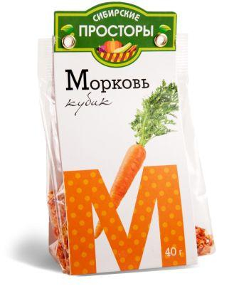 Морковь (кубик), 40 гр, Сибирские Просторы