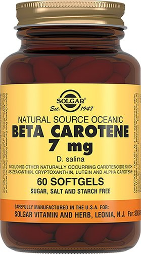 Бета-каротин, 60 капсул, Solgar