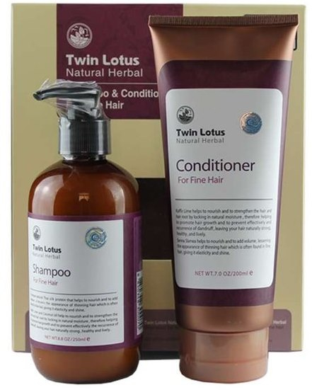 Набор для волос: шампунь и кондиционер с травами для нормальных волос, Twin Lotus