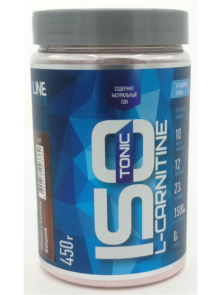 Изотоник ISO + L-сarnitine, вкус «Вишня», 450 гр, RLine