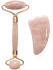 Набор: роллер-массажер для лица PREMIUM + скребок ЛАПКА из натурального розового кварца,  MARBELLA