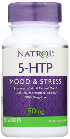 5-HTP от стресса, 50 мг, 30 капсул, Natrol