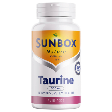 Таурин (Taurine), капсулы, 60 шт, Sunbox Nature
