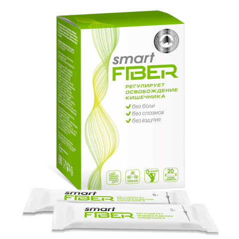 Пищевые волокна, 20 саше-пакетов по 5г, SMART FIBER