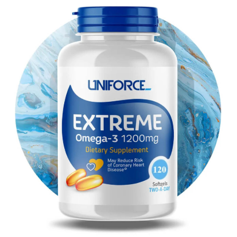 Экстрим Омега-3, 1200 мг, 120 капсул, UNIFORCE