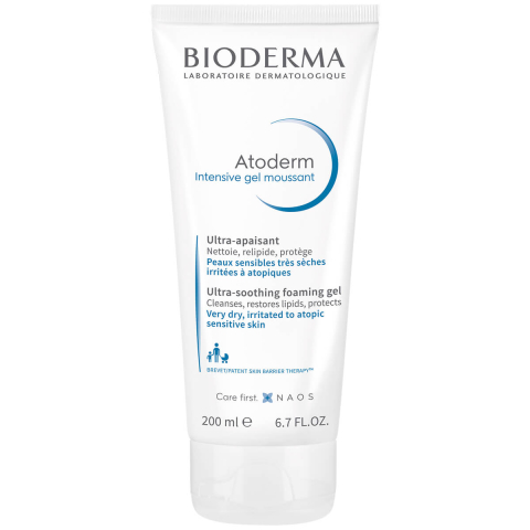 Atoderm Очищающий гель для сухой кожи тела на каждый день для всей семьи, 200 мл, Bioderma