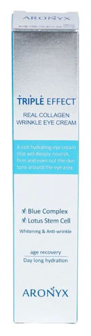 Тройной эффект Крем для кожи вокруг глаз с морским коллагеном, 40 мл, Aronyx
