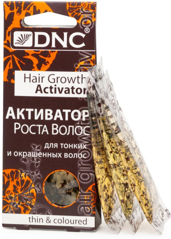 Активатор роста для тонких и окрашенных волос, 3 саше по 15 мл, DNC