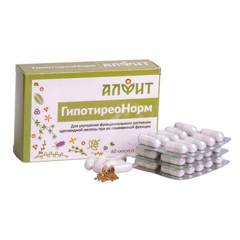 ГипотиреоНорм, 60 капсул по 520 мг, Алфит