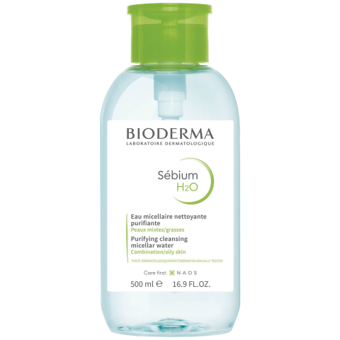 Sébium Мицеллярная вода для жирной и проблемной кожи с дозатором, 500 мл, Bioderma