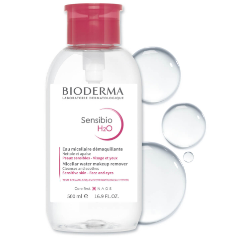 Sensibio H2O Мицеллярная вода для чувствительной кожи с помпой, 500 мл, Bioderma