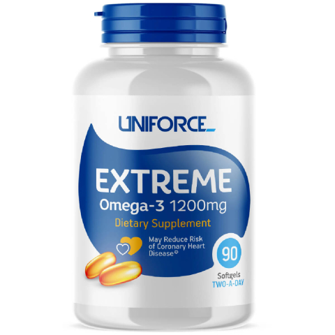Экстрим Омега-3, 1200 мг, 90 капсул, UNIFORCE