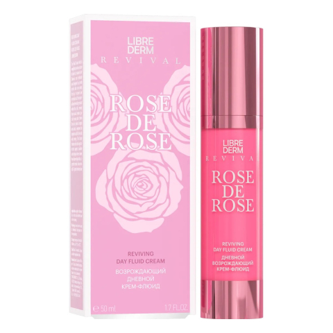 Возрождающий дневной крем-флюид Rose de Rose, 50 мл, Librederm