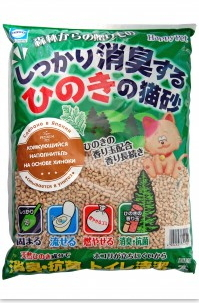 Наполнитель для кошачьего туалета древесный с хиноки, Japan Premium Pet