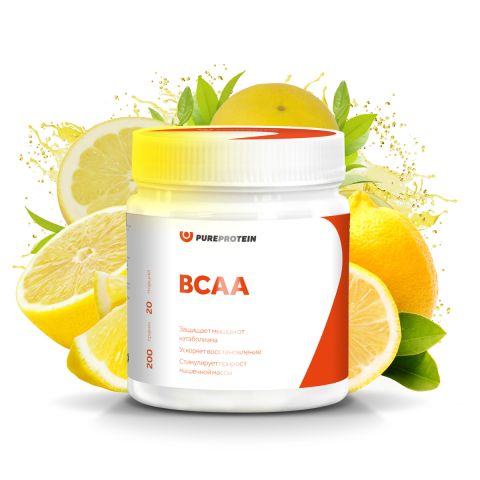 Аминокислоты BCAA, вкус «Лимон», 200 гр, PureProtein