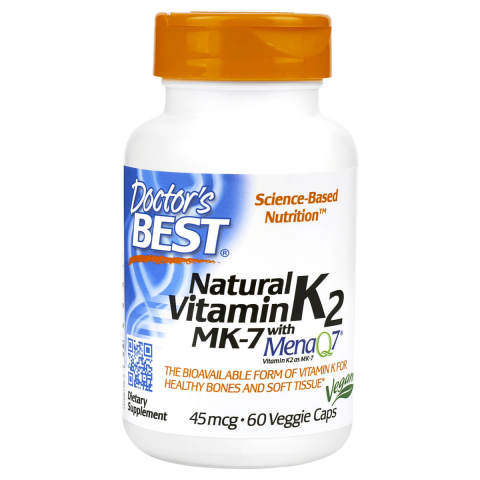 Витамин К2 МК-7 ("Natural Vitamin K2 MK-7"), капсулы, 60 шт, DOCTOR'S BEST