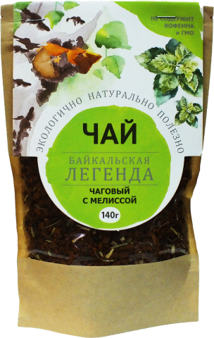 Чай "Байкальская Легенда" чаговый с мелиссой, 140 г, Байкальская Легенда