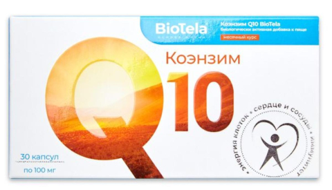 Коэнзим Q10, 100 мг, 30 капсул, BioTela