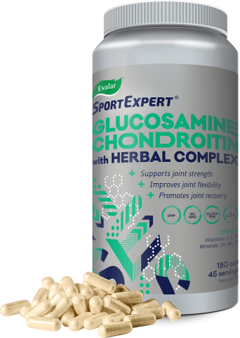 SportExpert Глюкозамин Хондроитин для суставов и связок, 760 мг, 180 капсул, Эвалар