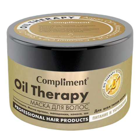 Маска для волос Oil Therapy с маслом арганы Питание и укрепление, 500 мл, Compliment