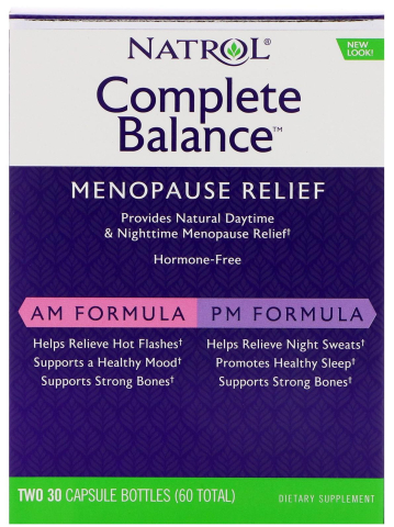 Complete Balance for menopause, AP/PM, 60 капсул, Natrol