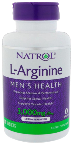 L-Аргинин для мужского здоровья, 3000 мг, 90 таблеток, Natrol
