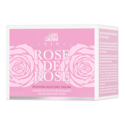 Возрождающий дневной насыщенный крем Rose de Rose, 50 мл, Librederm