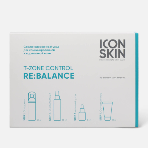 Набор для ухода за кожей лица Re: Balance, trial size, 4 средства, Icon Skin