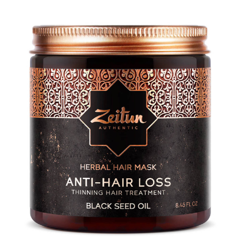 Фито-маска укрепляющая против выпадения волос с маслом черного тмина, 250 мл,  ZEITUN
