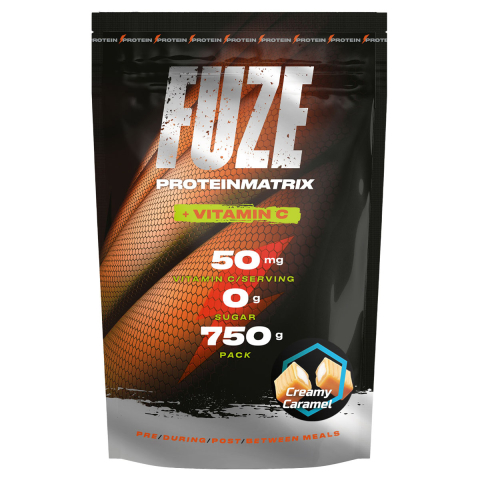 Многокомпонентный протеин Fuze 47% , вкус «Сливочная карамель», 750 г, Fuze