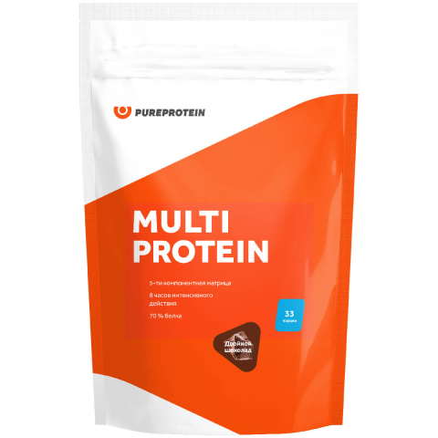 Мультикомпонентный протеин, вкус «Двойной шоколад», 1000г, PureProtein
