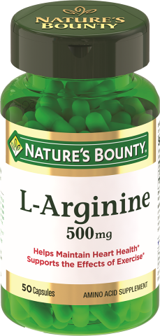 L-аргинин 500 мг, 50 капсул, Nature's Bounty