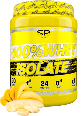 Протеин WHEY ISOLATE (100% изолят), 900 гр, вкус «Банан», STEELPOWER