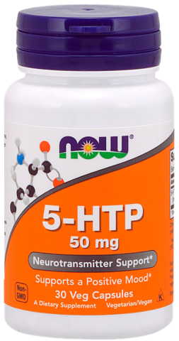 5-НТР (L-5-гидрокситриптофан), 50 мг, 30 капсул, NOW
