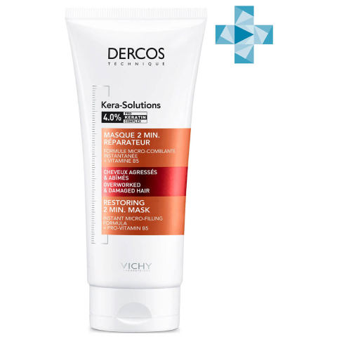 Dercos Kera-Solutions Экспресс маска с комплексом Про-Кератин, реконструирующая поверхность волоса 200мл, VICHY