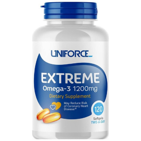 Экстрим Омега-3, 1200 мг, 120 капсул, UNIFORCE