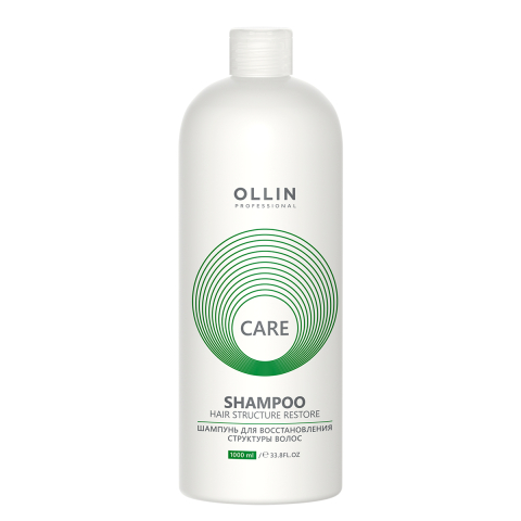 Care Шампунь для восстановления структуры волос, 1000 мл, OLLIN