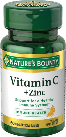 Витамин С плюс цинк, 60 таблеток, Nature's Bounty