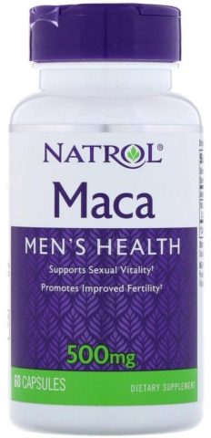 Экстракт маки для мужского здоровья, 500 мг, 60 капсул, Natrol