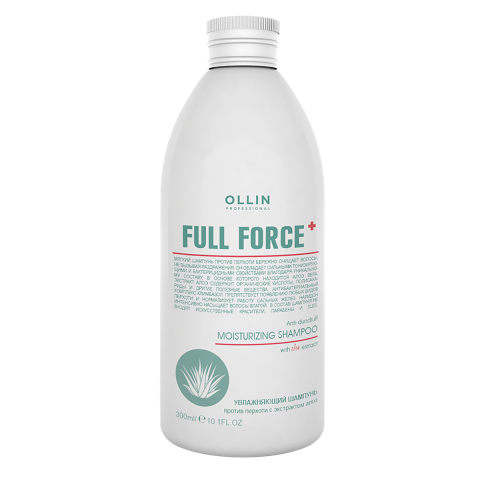 Full Force Увлажняющий шампунь против перхоти с экстрактом алоэ, 300 мл, OLLIN