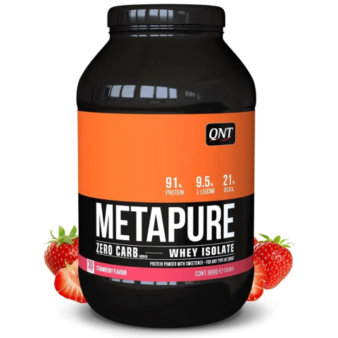 Сывороточный протеин Metapure Zero Carb, вкус «Клубника», 908 гр, QNT
