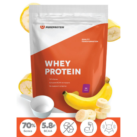 Сывороточный протеин, вкус «Банан», 420 г, PureProtein