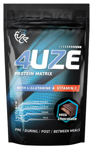 Протеин «Фьюз 47% + глютамин», вкус «Молочный шоколад», 750 г, Fuze